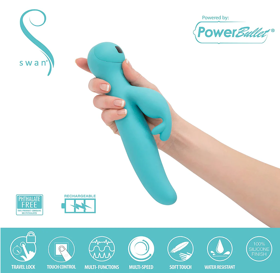 Vibrador Touch By Swan Trio - Teal - Image 3