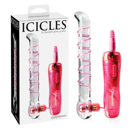 Vibrador Icicles No. 4 - Clear/Pink