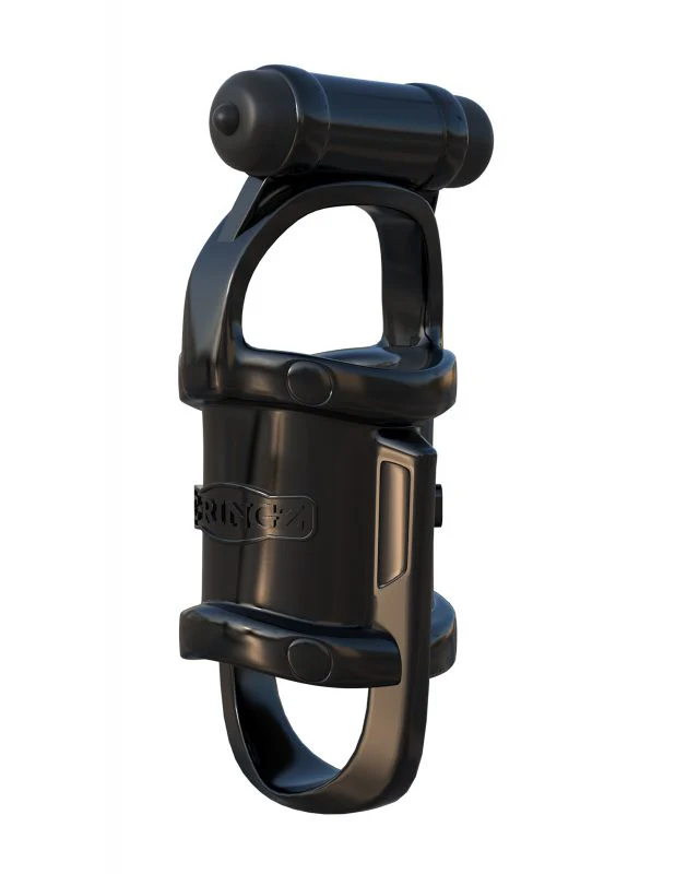 Anillo Fantasy C-Ringz Vibrating Cock Pipe With Ball-Stretcher- Black - Image 2