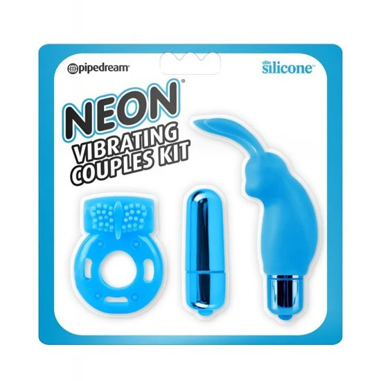 Anillo Neon Vibrating Couples Kit - Blue