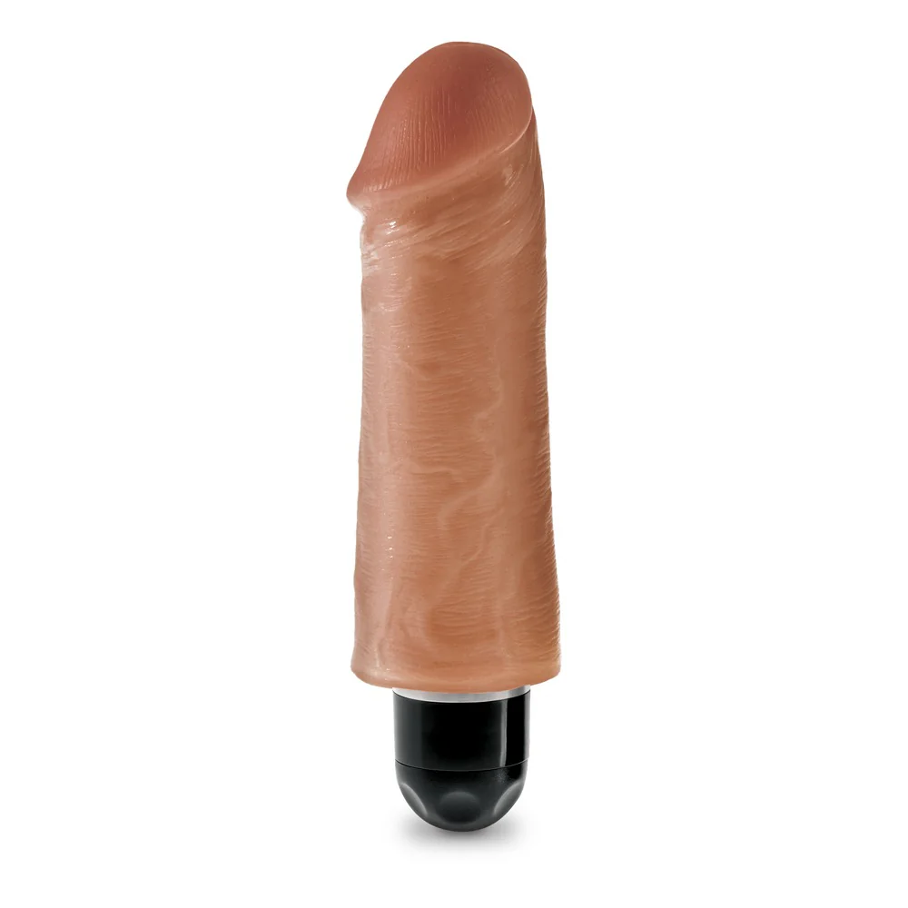 Dildo King Cock 5in. Vibrating Stiffy - Tan - Image 2
