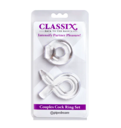 Anillo Classix Couples Cock Ring Set - Clear