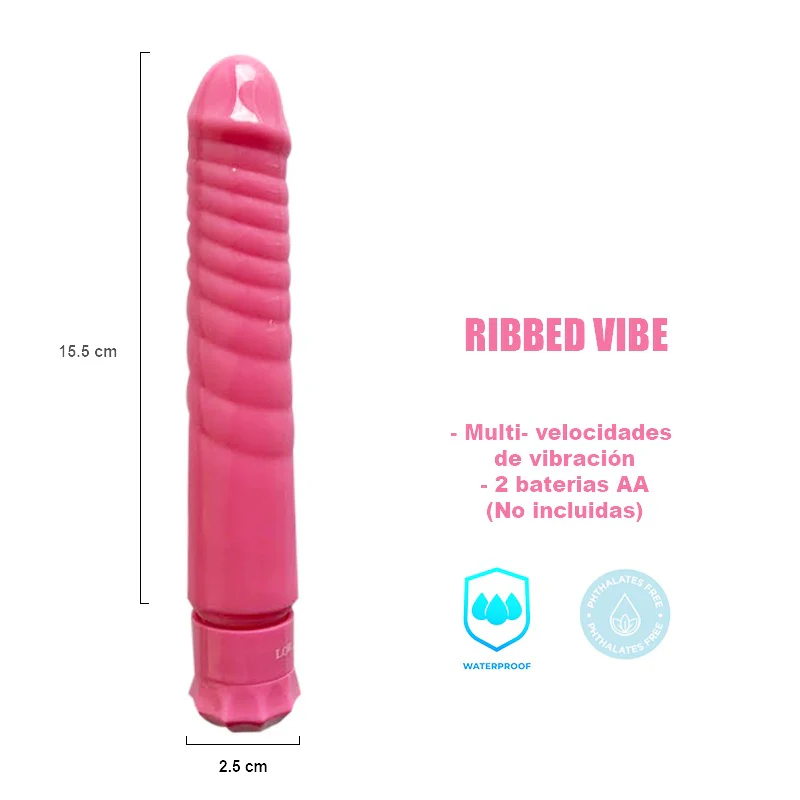 Vibrador Ribbed Vibe-Pink - Image 2