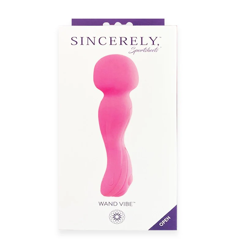 Masajeador Sincerely Pink Wand Vibe Rechargeable Silicone