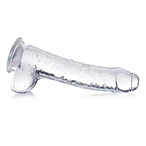 Dildo Slim C-Thru 8in. Clear Dildo With Balls - Image 2