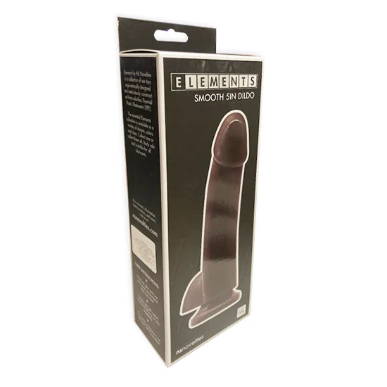 Dildo Elements Smooth 5 in.- Black - Image 2
