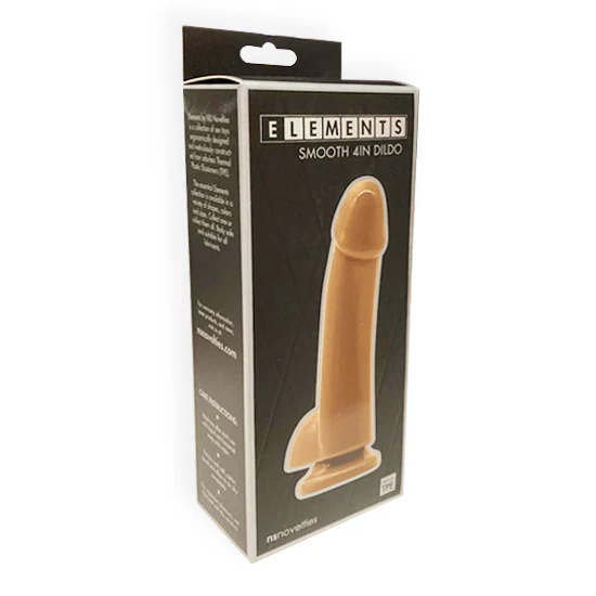 Dildo Elements Smooth 4in. - Brown - Image 2