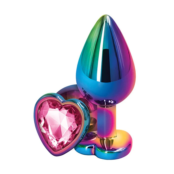Plug Rear Assets - Multicolor Heart - Small - Pink