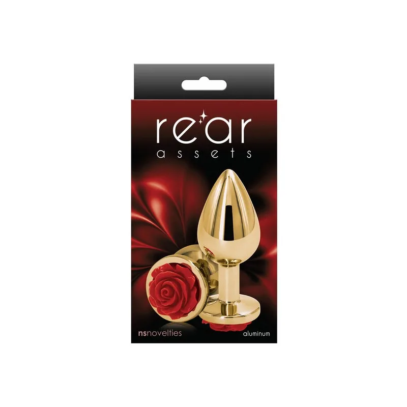Plug Anal Rear Assets - Rose - Medium - Red