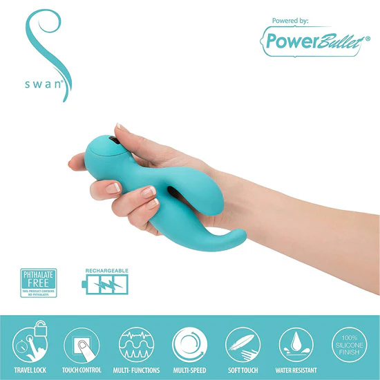 Vibrador Touch By Swan Solo - Teal - Image 3