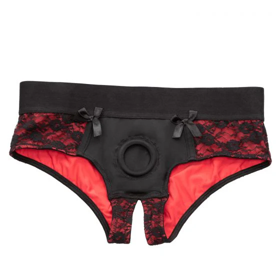 Dildo Scandal Crotchless Pegging Panty Set 5in. - S/M - Image 3