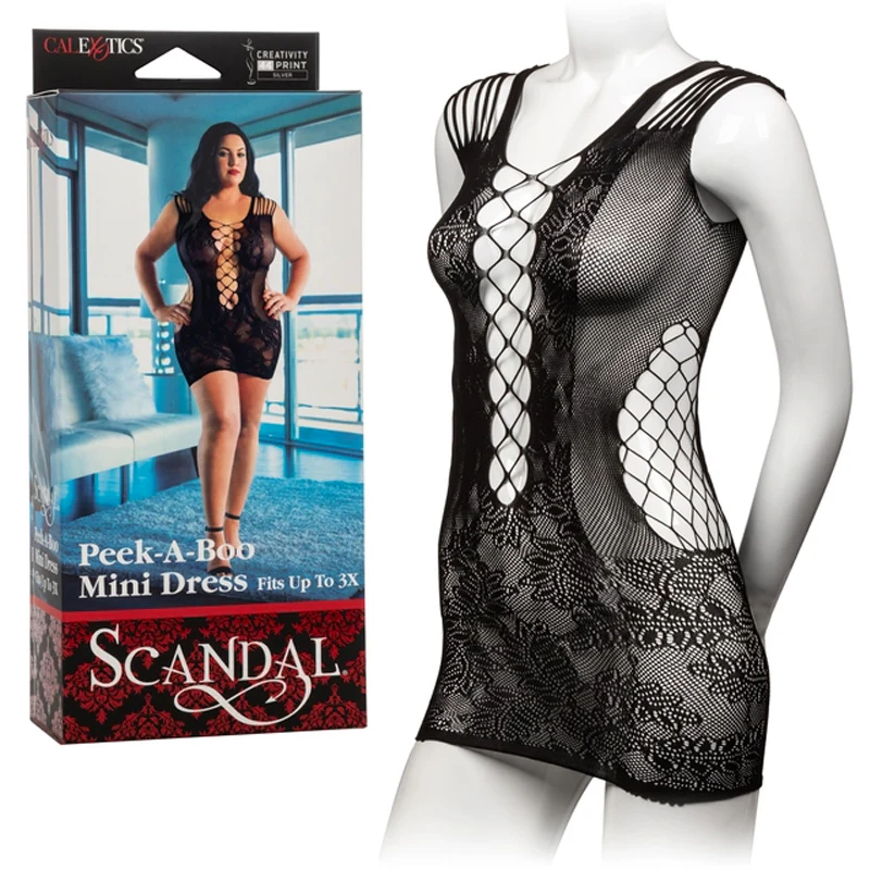 Babydoll Scandal Plus Size Peekaboo Dress