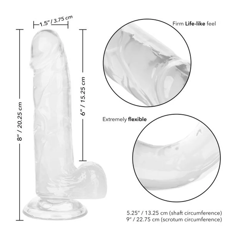 Dildo Size Queen - 15 cm/15.25 Cm - Clear - Image 2