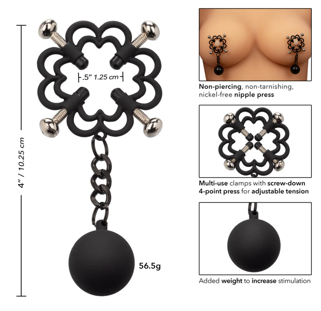 Pezoneras Nipple Grips Power Grip 4-Point Weighted Nipple Press - Image 2