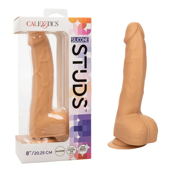 Dildo Silicone Studs 8in. Ivory