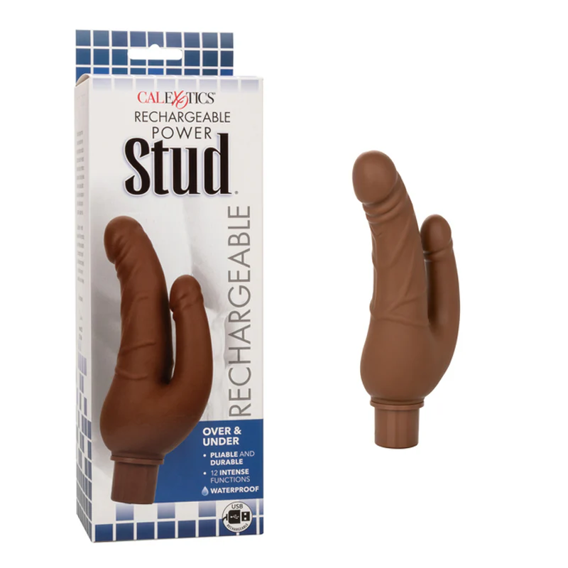 Vibrador Rechargeable Power Stud Over & Under - Brown