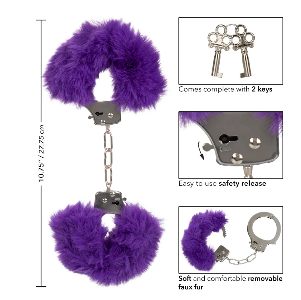 Esposas Ultra Fluffy Furry Cuffs-Purple - Image 2