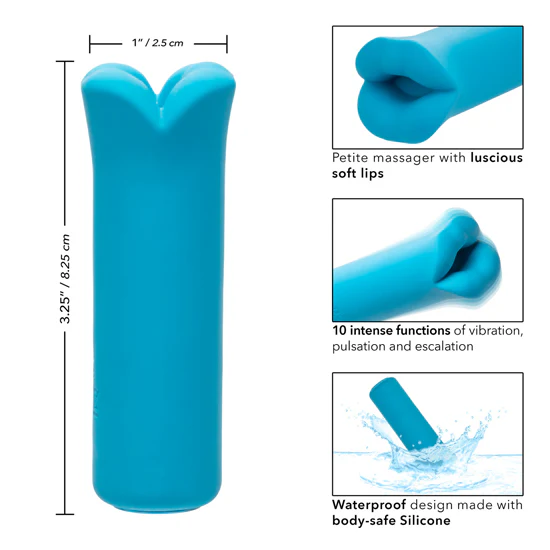 Masturbador Vibrating Kyst Lips - Blue - Image 3