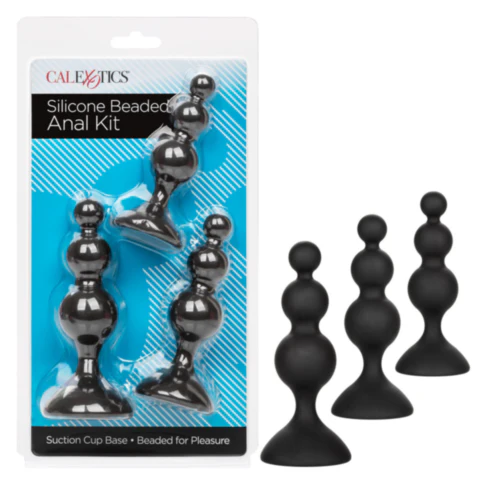 Set Plug Silicone Beaded Anal Kit