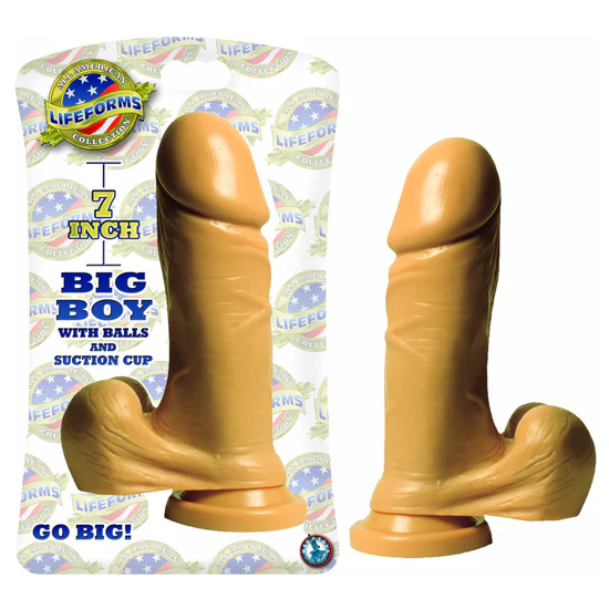 Dildo Lifeforms Big Boy With Balls And Suction Cup 7″-White
