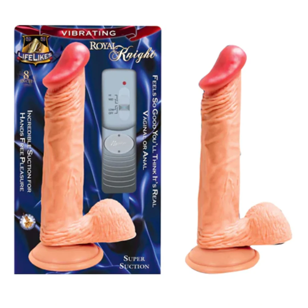 Dildo Lifelike-Vibrating Royal Knight 8in.