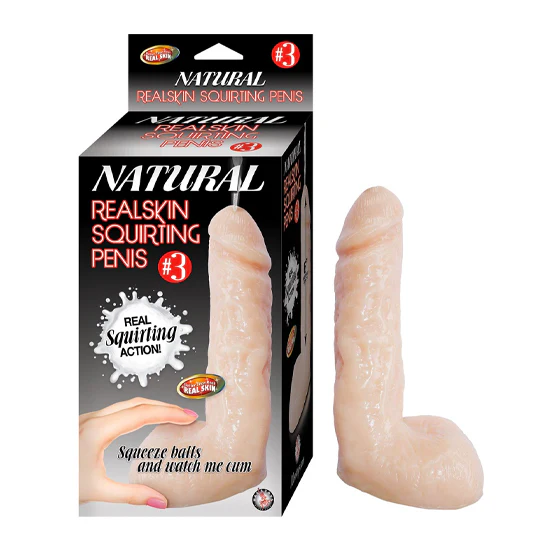Dildo Natural Realskin Squirting Penis #3 - 19 cm