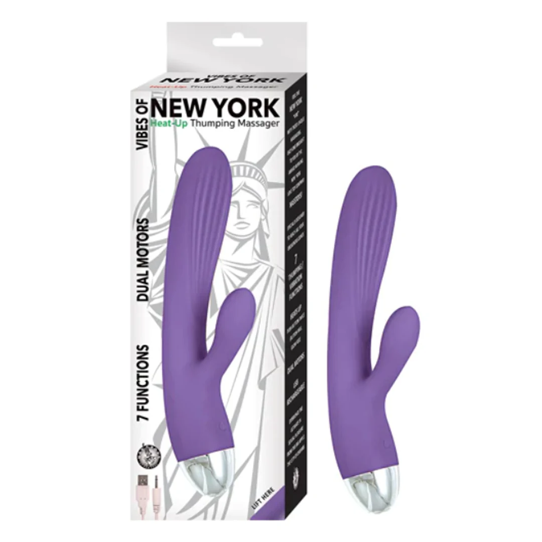 Vibrador Vibes Of New York Heat-Up Thumping Massager-Purple