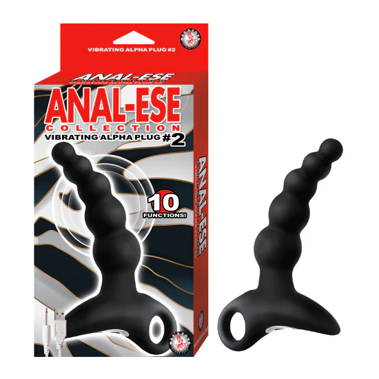 Plug Anal-Ese Collection Vibrating Alpha Plug #2-Black