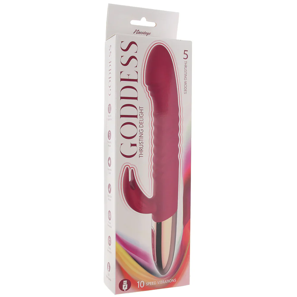 Vibrador Goddess Thrusting Delight-Red - Image 2