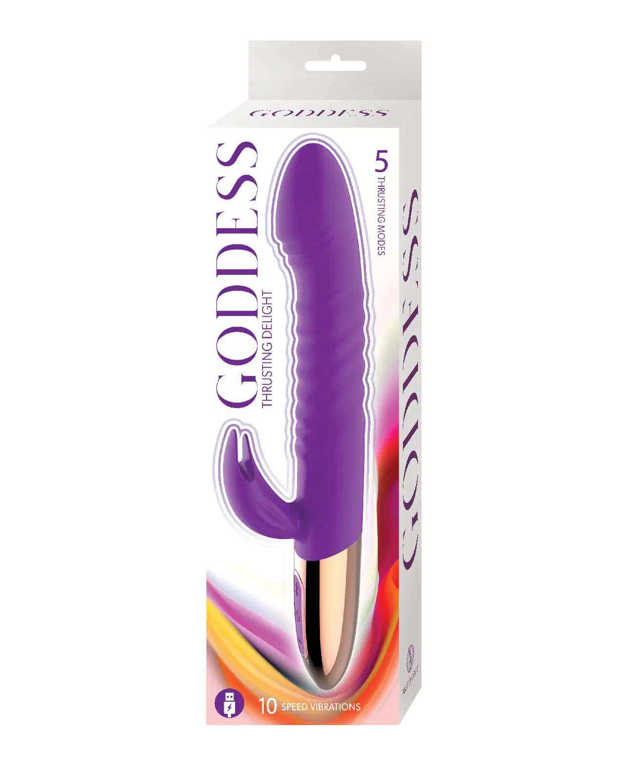 Vibrador Goddess Thrusting Delight-Purple - Image 2