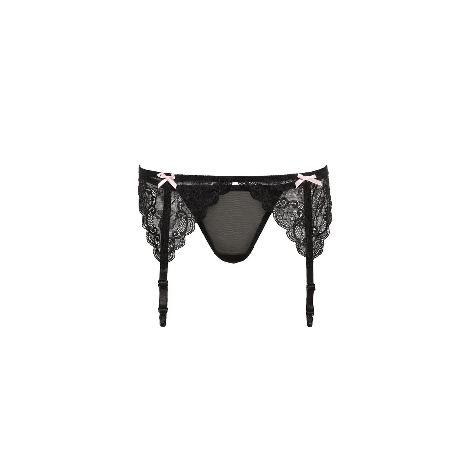 Conjunto Garters Bows & Panty, Black - Image 4