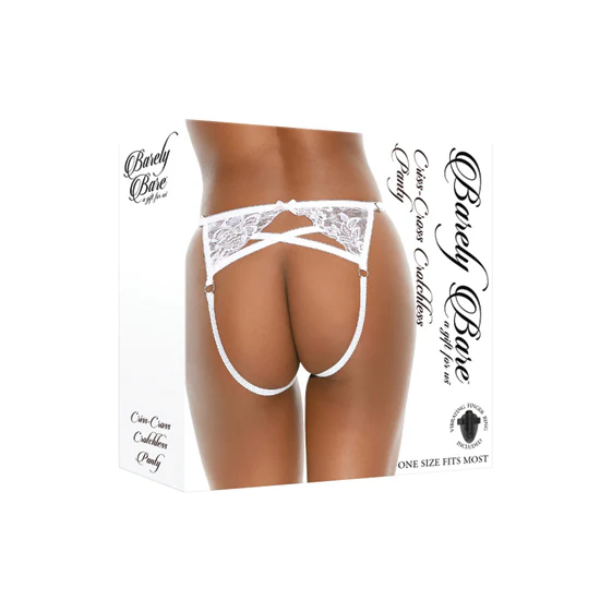 Panty Criss-Cross Crotchelss Panty,White - Image 2