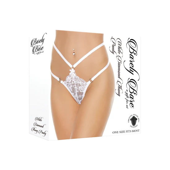 Tanga White Diamond Thong Panty - Image 3