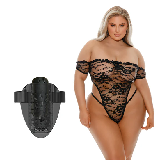Teddy Lace Thong Teddy - Plus Size