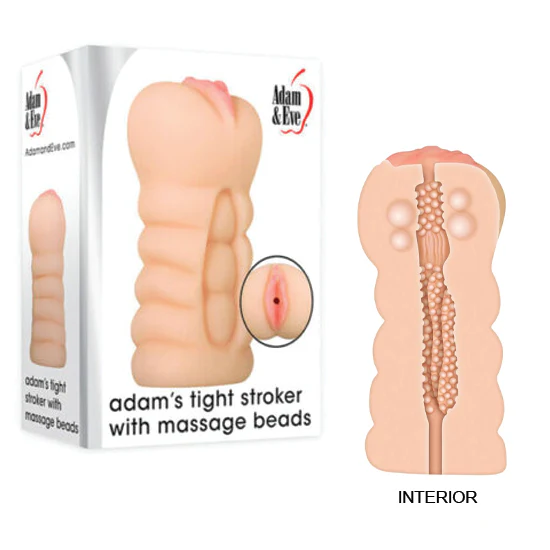 Masturbador Adams Tight Stroker With Massage Beads