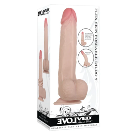 Dildo Flexskin Poseable Dildo 9in. Light