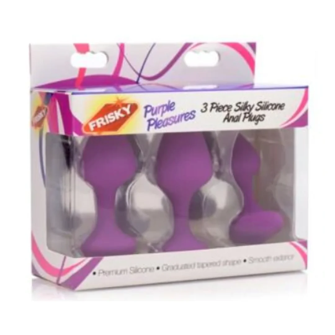 Set Frisky Purple Pleasures Silky Silicone Anal Training Set 3