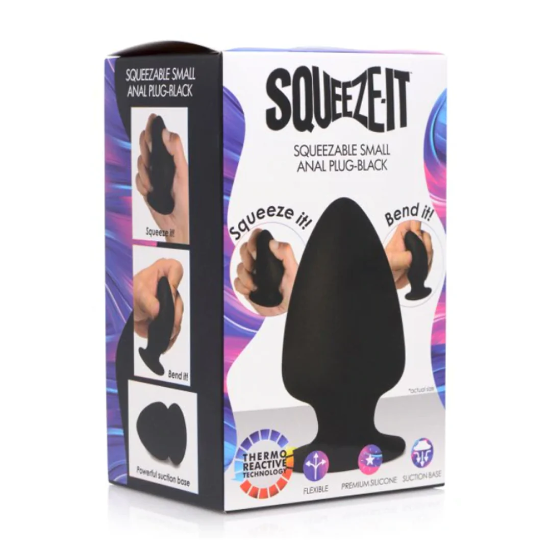Plug Squeeze-It Small Squeezable Anal Plug - Black