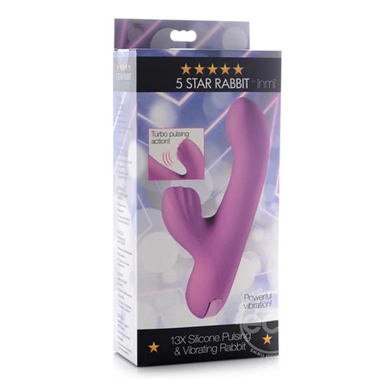Vibrador Inmi 5 Star 13X Silicone Pulsing & Vibrating Rabbit - Pink