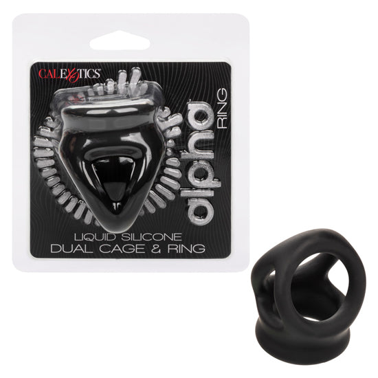 Anillo Alpha Liquid Silicone Dual Cage & Ring