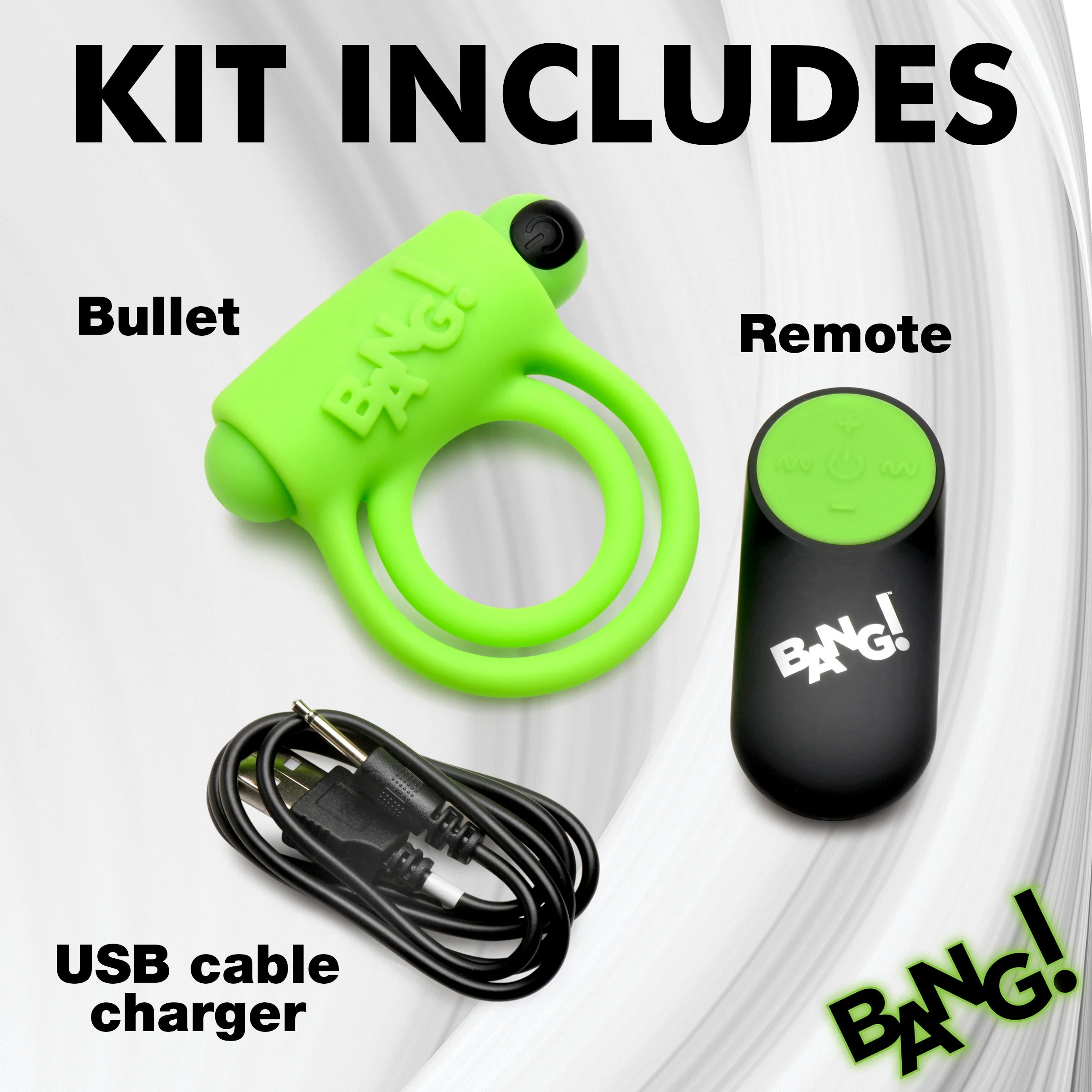 Anillo Bang Silicone Cock Ring and Bullet with Remote - Image 10