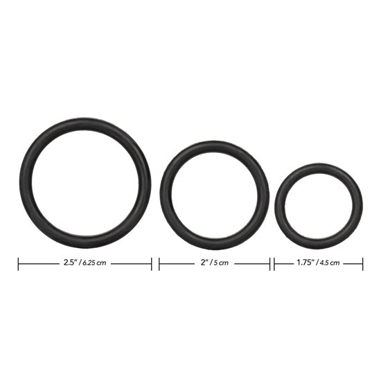 Anillo Black Rubber Ring Set-3Pc Set - Image 2