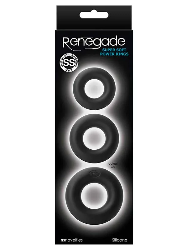 Anillo Renegade - Super Soft Power Rings - Black