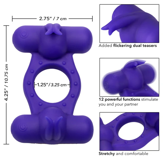 Anillo Silicone Rechargeable Triple Orgasm Enhancer - Image 2