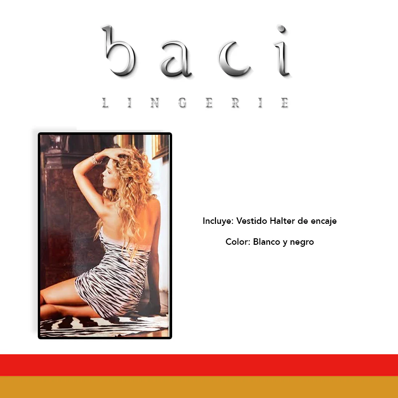 Babydoll Lace Halter Dress Baci Unitalla - Image 3