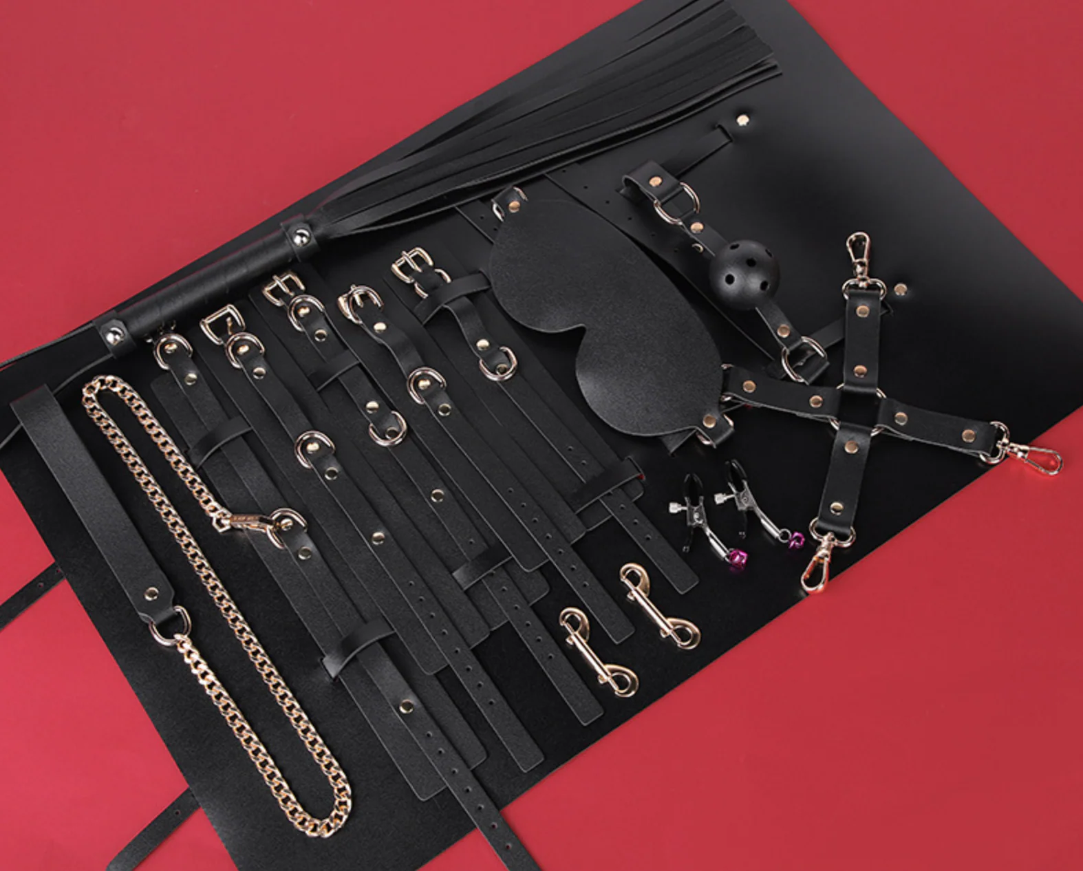 Bondage Kit Black Flogging Travel Set - Image 4