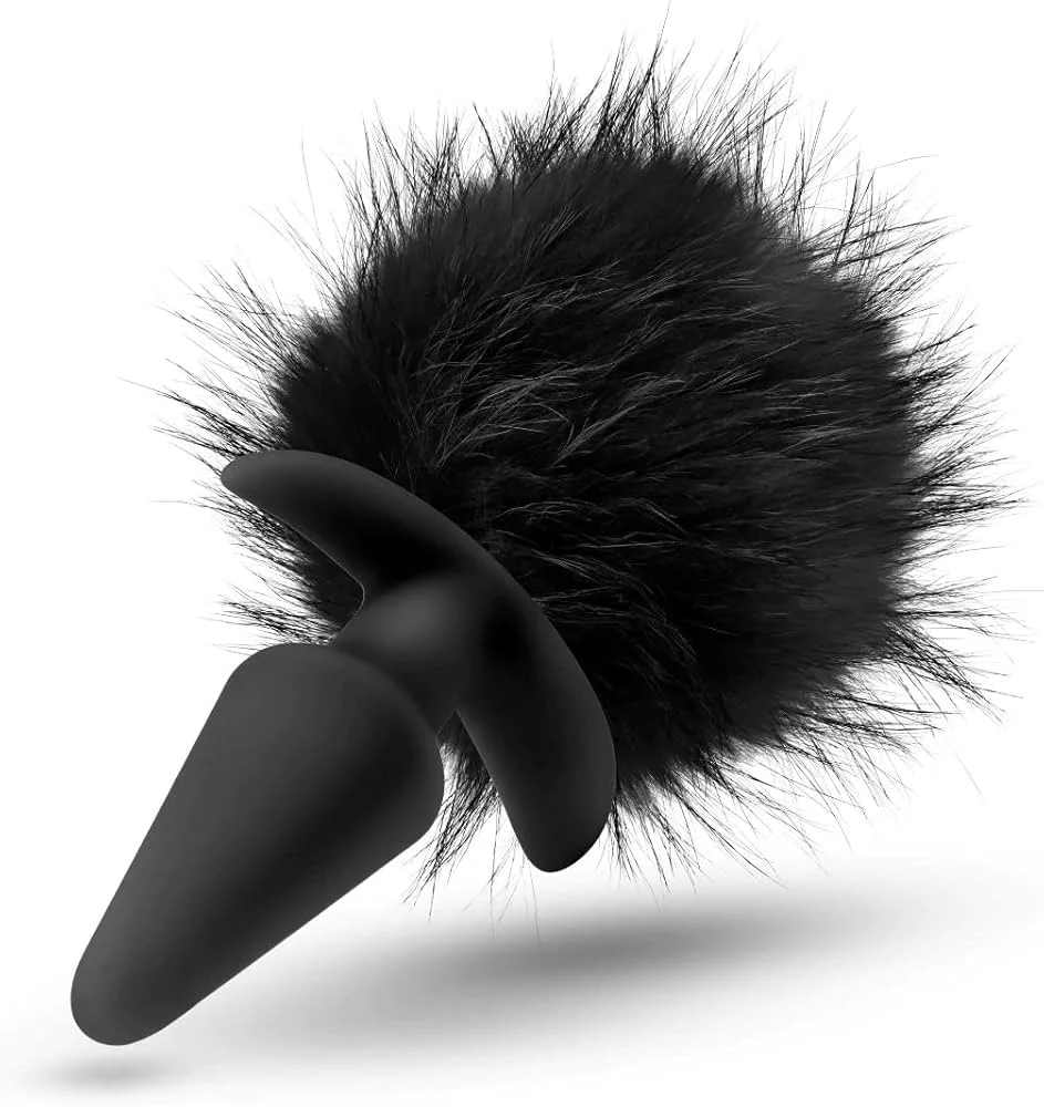 Colita Bunny Tail Pom plug Black - Image 3