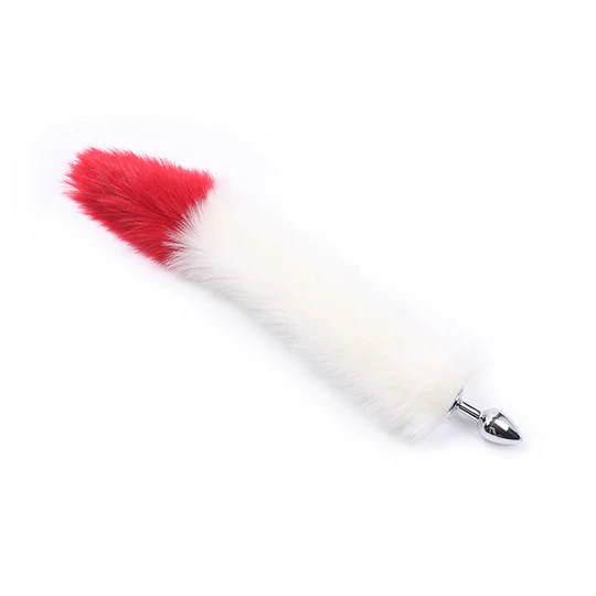 Colita Fox Faux Fur - White Red - Image 2