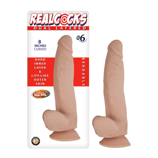 Dildo Realcocks Dual Layered #6 White - 20 cm