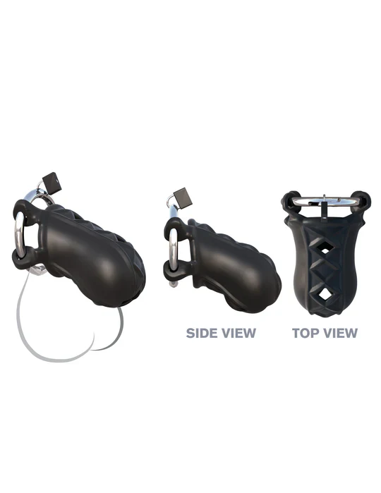 Jaula Extreme Silicone Cock Blocker Black - Fantasy C-Ringz - Image 3